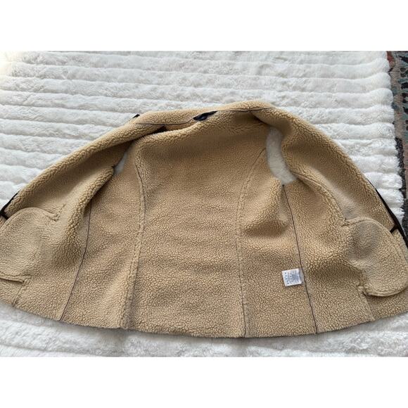 Lands' End Brown Lined Full Zip Sleeveless Vest M 10-12 - Picture 5 of 6